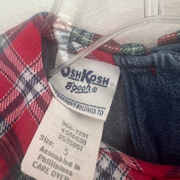 Vintage Osh Kosh Apple Denim Dress First Day Of School Back To School Size 5 - Picture 5 of 5